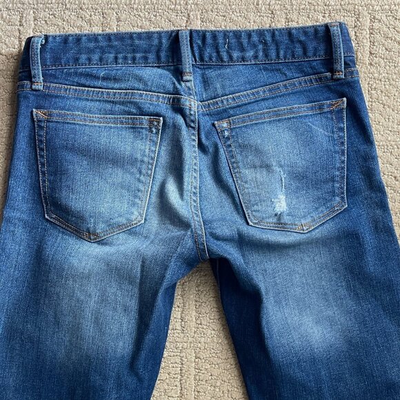 Gap Real Straight Blue Distressed Stretch Jeans Women's Size 26 Short 26S - Picture 5 of 7